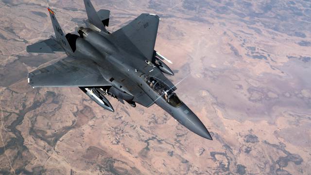 U.S. Air Force F-15E Strike Eagle Fighter Aircraft in Iraq