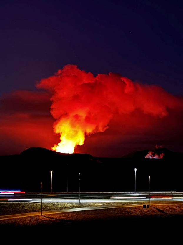 Volcano eruption in Grindavik
