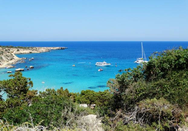 beach coast landscape mediterranean sea Cyprus island 