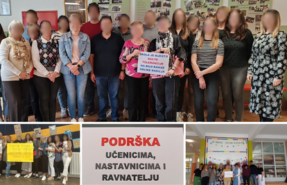 FOTO Učitelji iz cijele Hrvatske šalju podršku školi: Uz vas smo, koliko razreda još mora nestati?