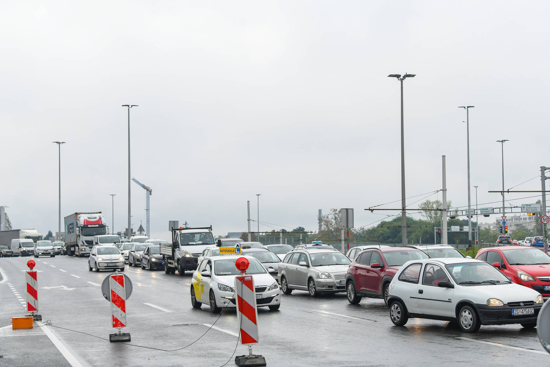 Zagreb: Prometni kolaps na Jadranskom mostu