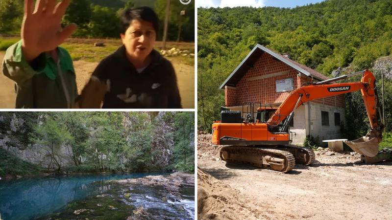 Deložacija na Uni nakon godina devastacije: Stigli bageri, miču i sandučić uzurpatora Matešića!