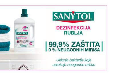 Sanytol za zaštitu i dezinfekciju vašeg  rublja