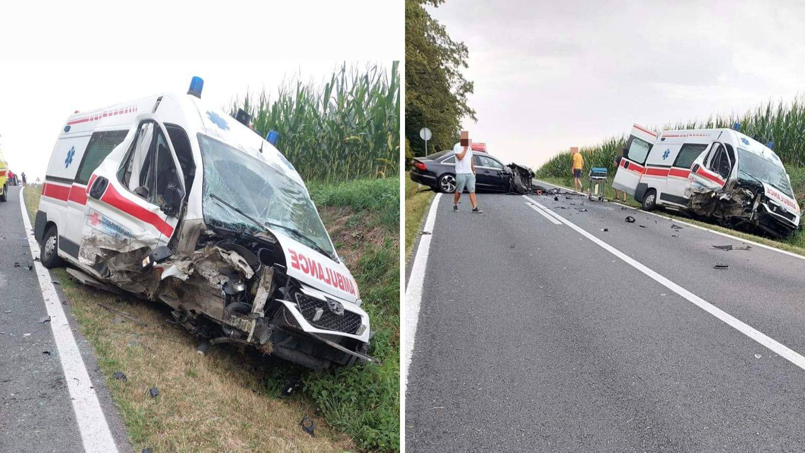 Policija o nesreći kod Bjelovara: Pijani vozač skrivio je sudar sa sanitetom, troje je ozlijeđenih