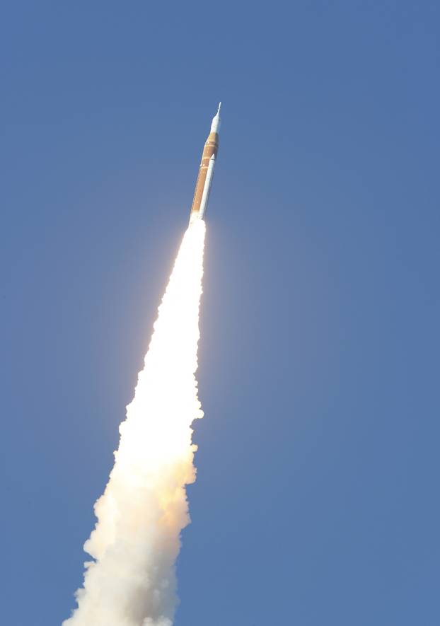 NASA's Artemis II mission to fly by the moon lifts off from the Kennedy Space Center in Cape Canaveral, Florida, U.S.