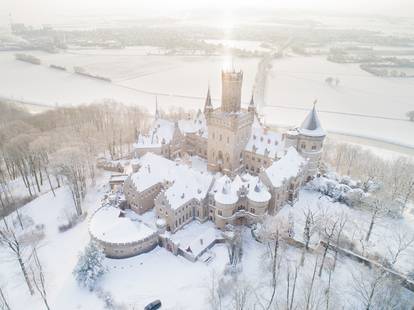 Kao bajka: Dvorac Marienburg prekriven snježnim pokrivačem