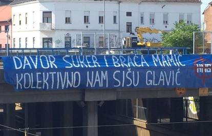 U Osijeku 'udarili' na Mamiće i Šukera, policija maknula natpis