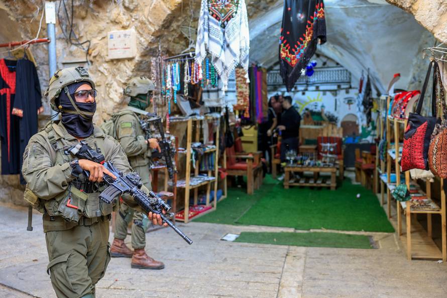 Weekly settlers' tour in Hebron, in the Israeli-occupied West Bank
