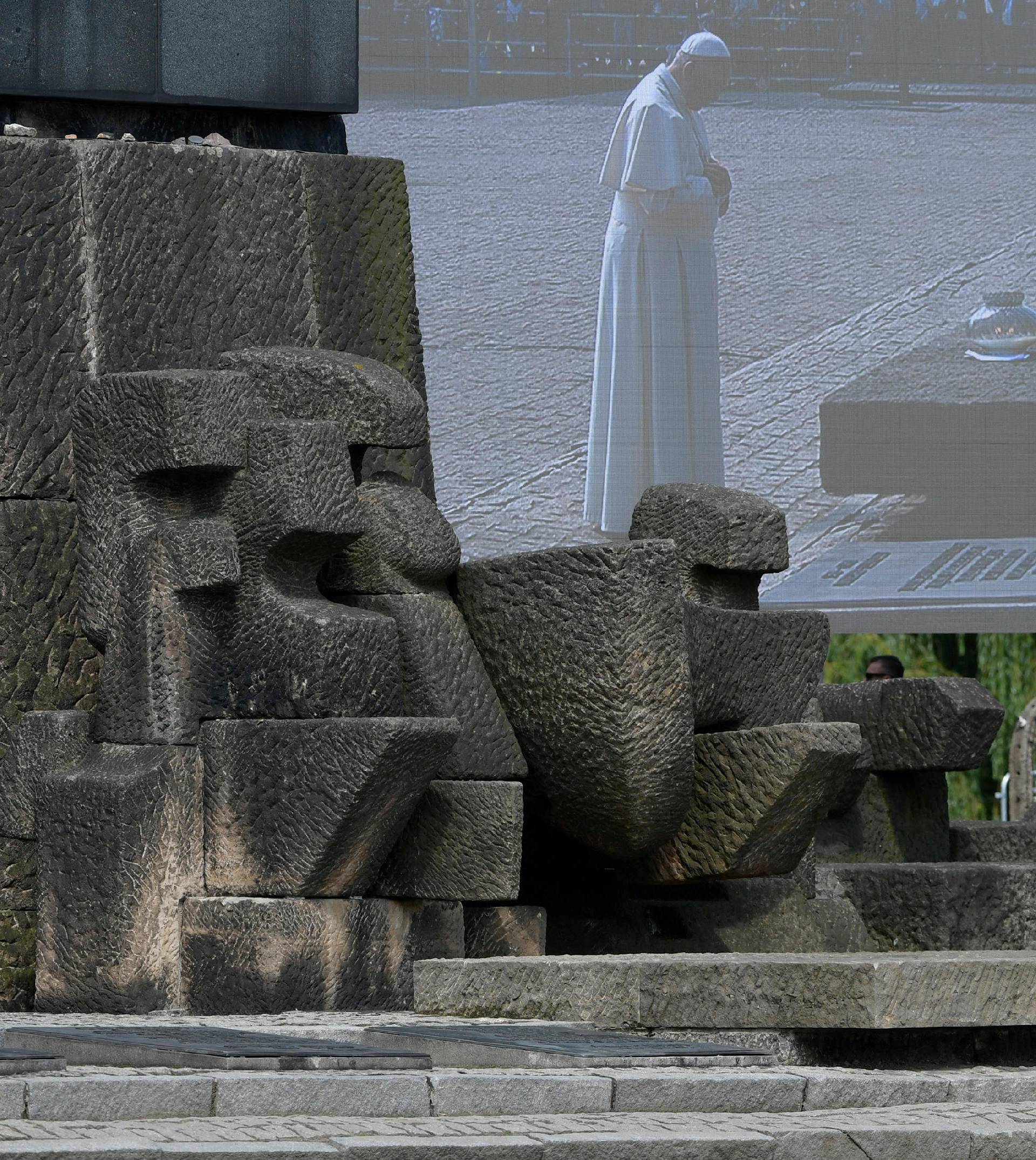 Pope Francis visits to Birkenau's former Nazi death camp in Oswiecim