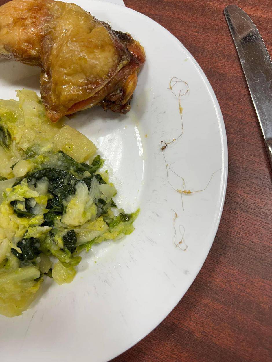 FOTO Studenti podijelili slike crva i dlaka u hrani iz menze: 'Žalimo se, ali nitko ne trza'