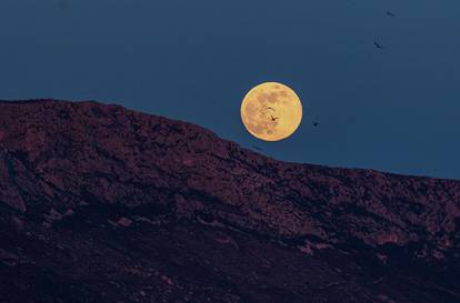 Pogled na brdo Kozjak i puni mjesec