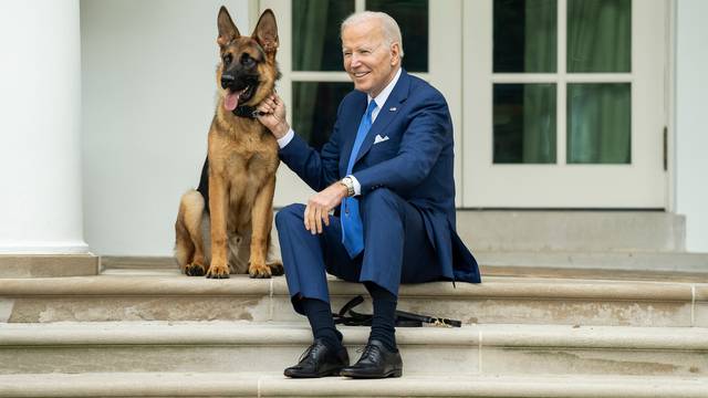 U.S. President Joe Biden and Dog Commander