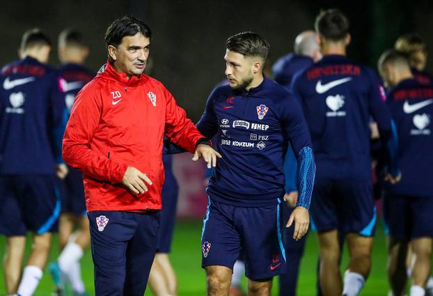Zagreb: Trening nogometne reprezentacije na terenu Hitrec Kacijan