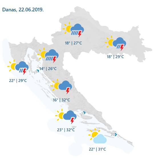 Vrijeme za vikend: Moguće su oluje, upalili narančasti alarm