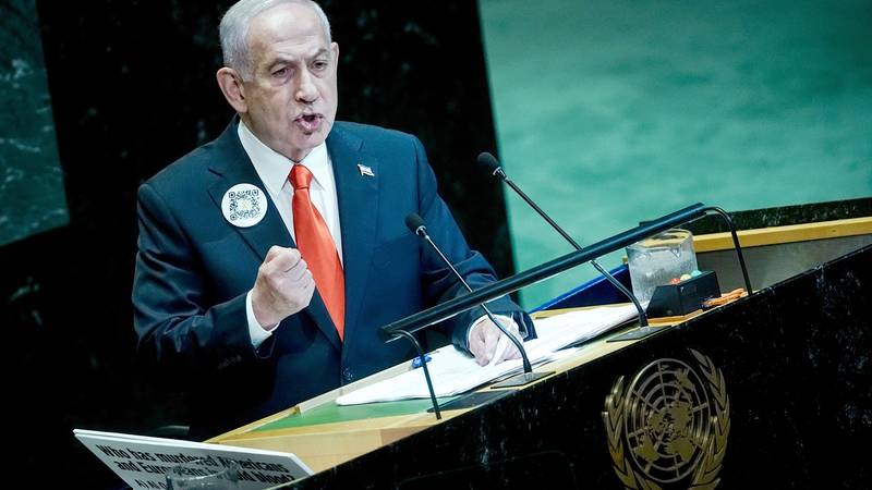 Netanjahu v Združenih narodih pozval k reševanju krize v Gazi in izzval kritike