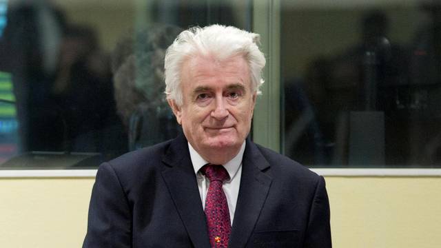 Former Bosnian Serb leader Radovan Karadzic appears before the Appeals Chamber of the International Residual Mechanism for Criminal Tribunals ("Mechanism") ruling on a appeal of his 40 year sentence for war crimes in The Hague