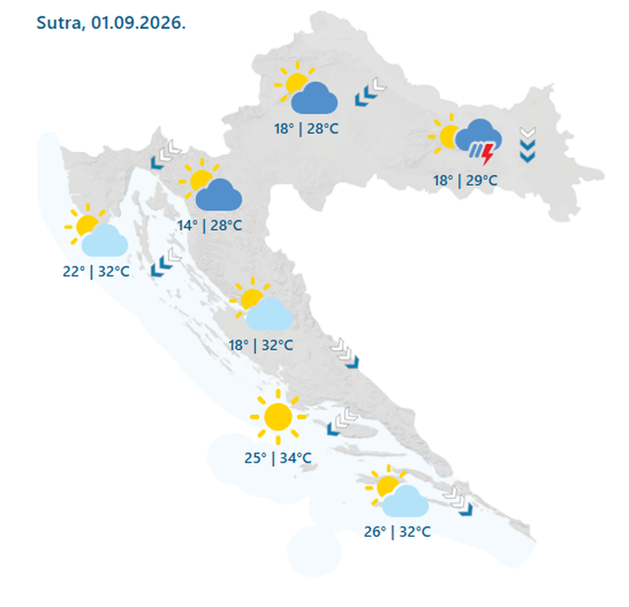 Stiže grmljavinsko nevrijeme? Evo što nas očekuje u utorak!