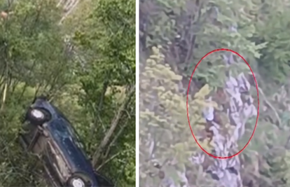 NEVJEROJATNA SNIMKA Sletio s ceste pa visio cijelu noć iznad ponora s teškim ozljedama