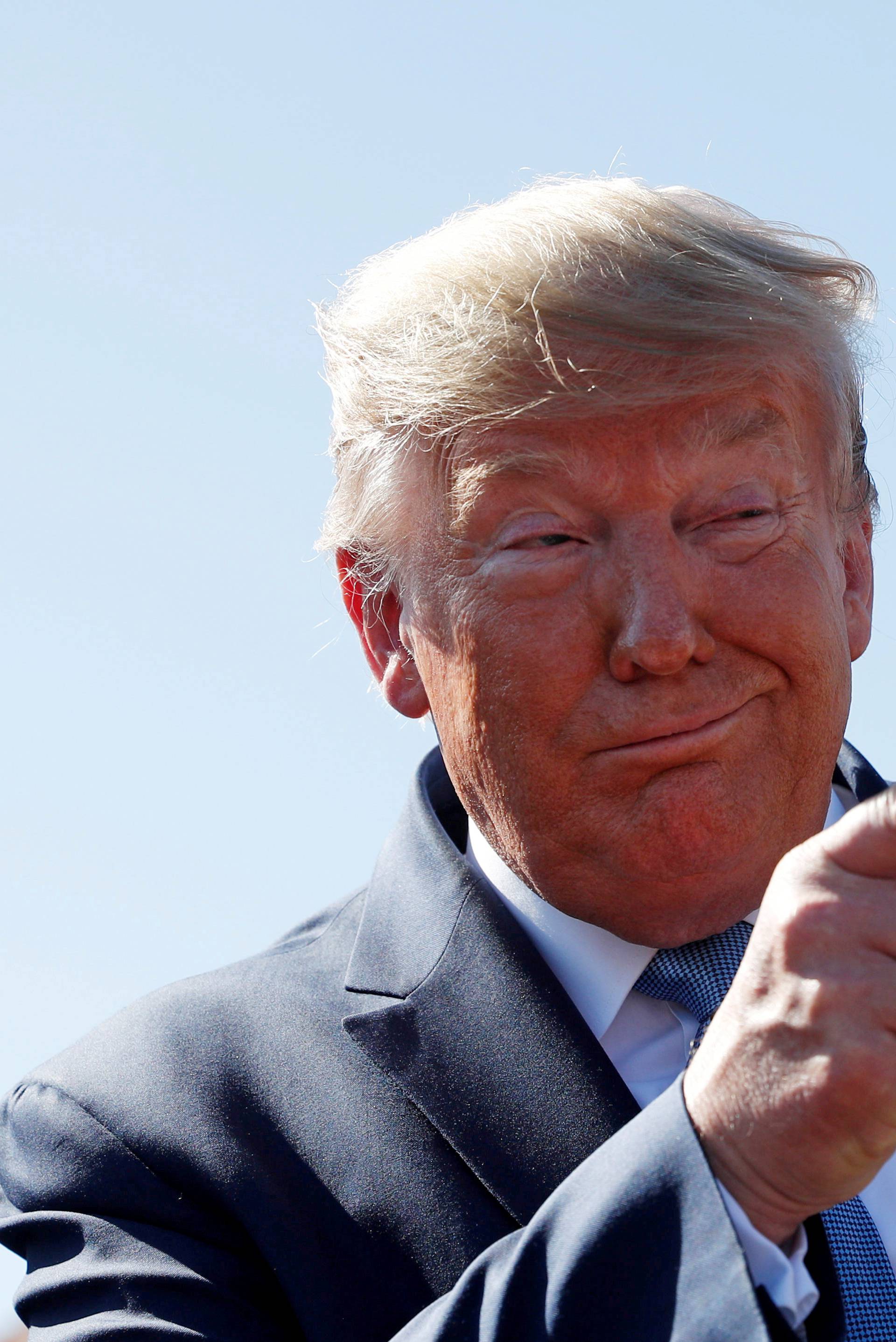 U.S. President Trump visits a section of the U.S.-Mexico border wall in Otay Mesa