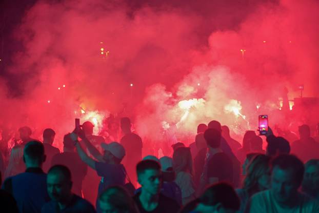 Slavlje u Zagrebu nakon Dinamova osvajanja dvostruke krune