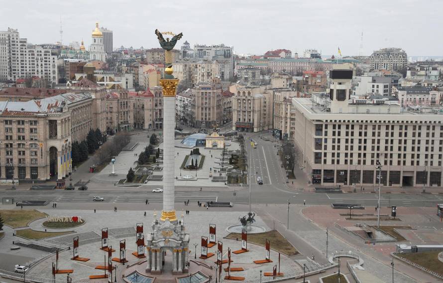 A view shows central Kyiv