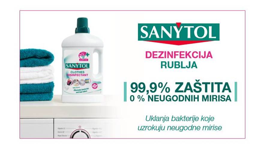 Sanytol za zaštitu i dezinfekciju vašeg  rublja