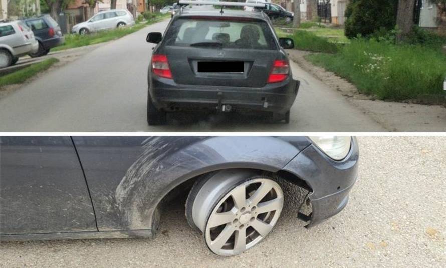 U Mirkovcima ulovili vozača, bio je toliko pijan da nije ni shvatio da vozi na dvije felge