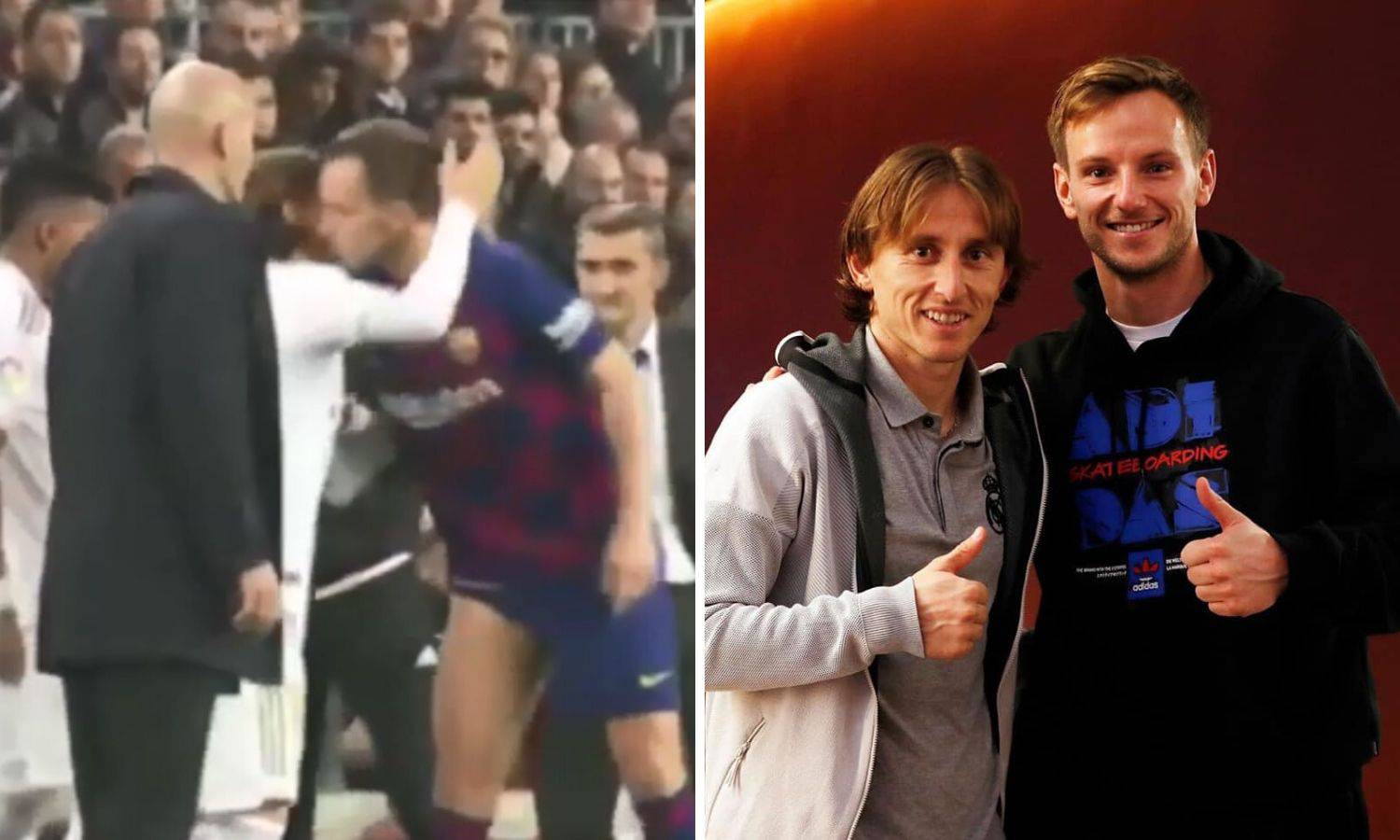 Rakitić poljubio Modrića dok je ulazio: 'Uvijek uz tebe, brate!'