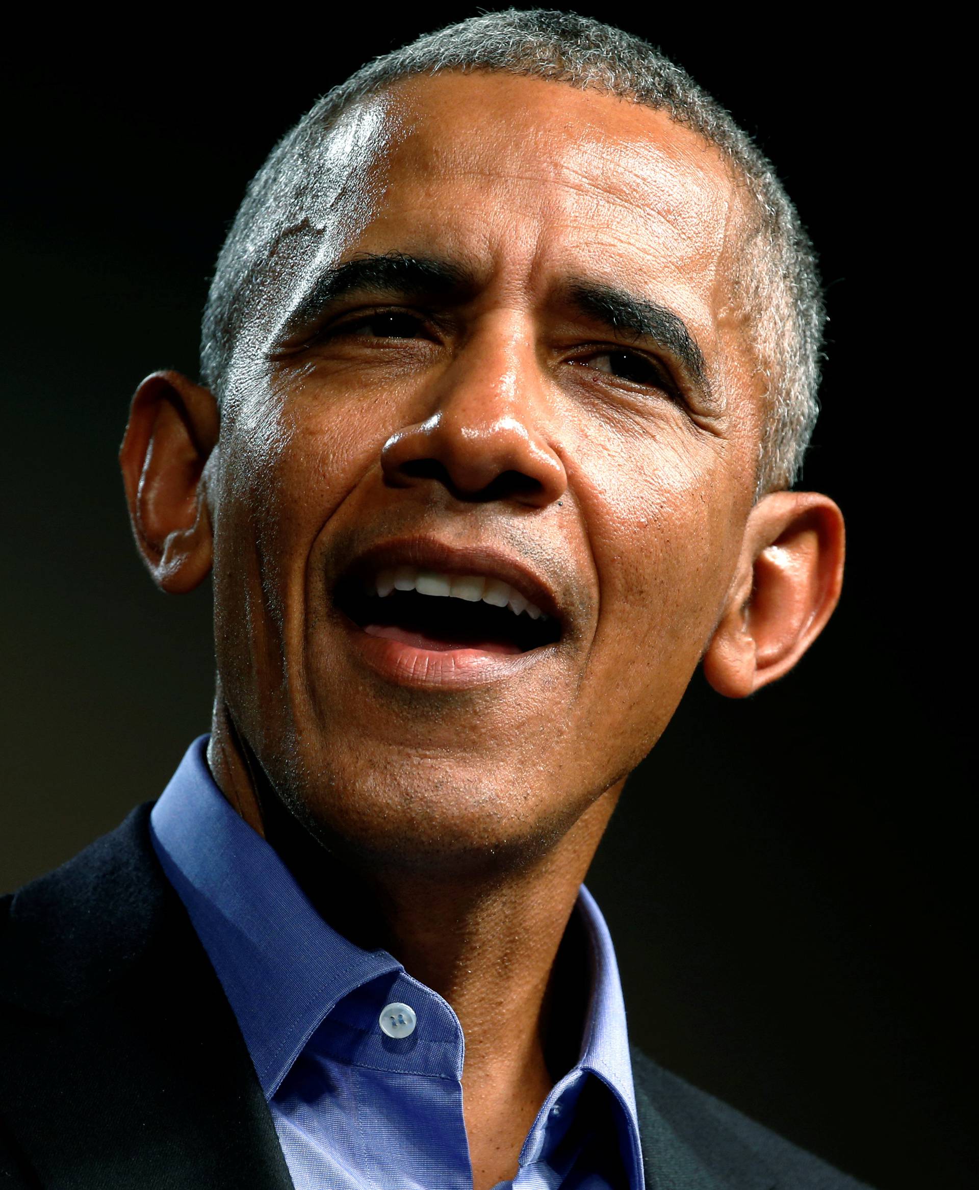 Obama campaigns in support of Northam at a rally with supporters in Richmond, Virginia