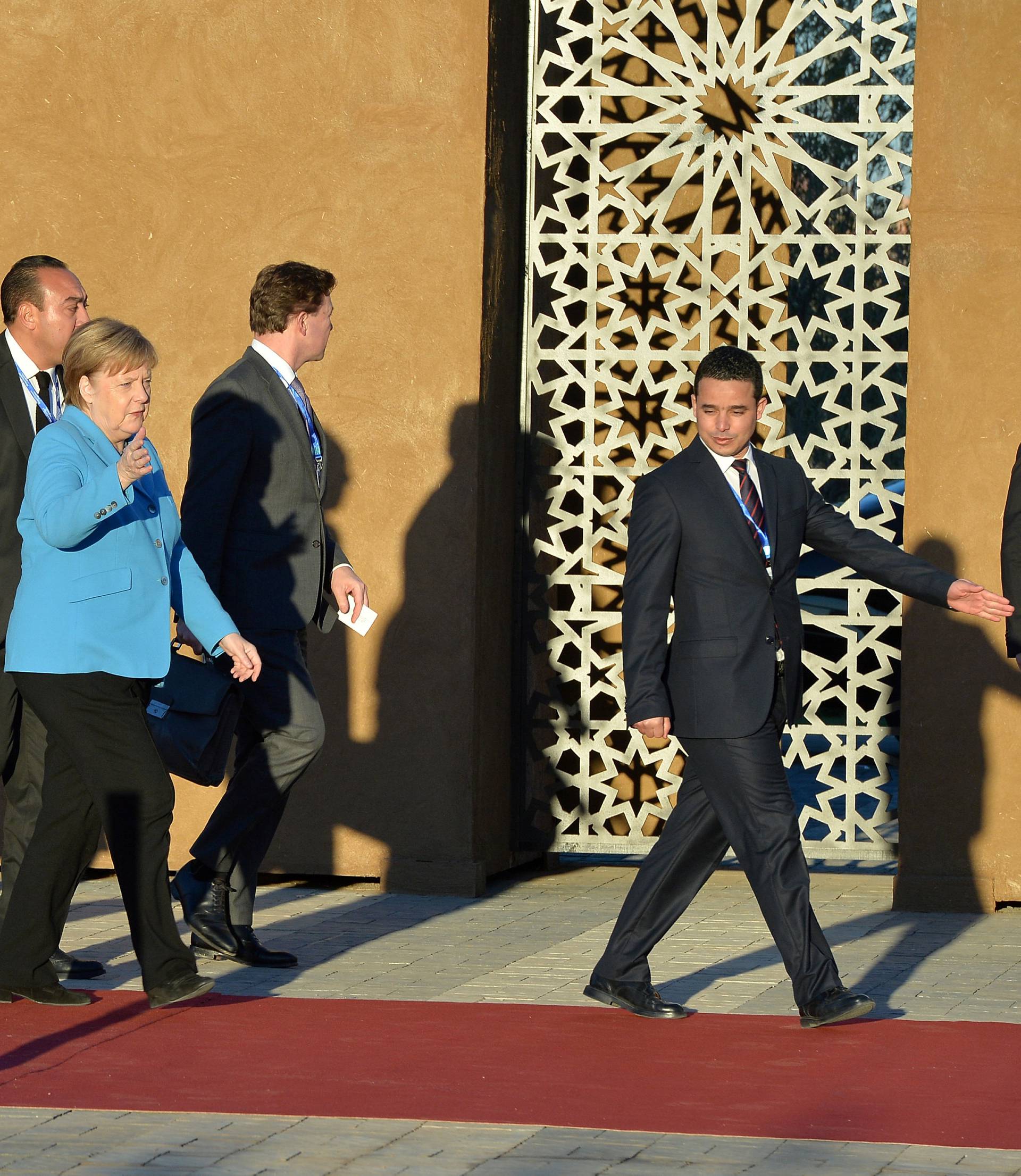 German Chancellor Angela Merkel arrives to the Intergovernmental Conference to Adopt the Global Compact for Safe, Orderly and Regular Migration, in Marrakesh