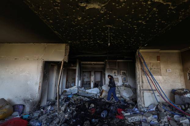 Aftermath of an Israeli strike in Beirut