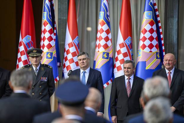 Zagreb: Svečani prijem povodom Dana policije u Predsjedničkim dvorima