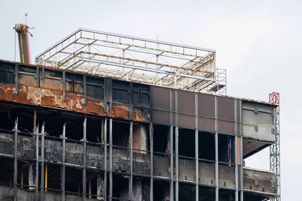 Zagreb: Nastavljeni radovi rušenja Vjesnika u Zagrebu