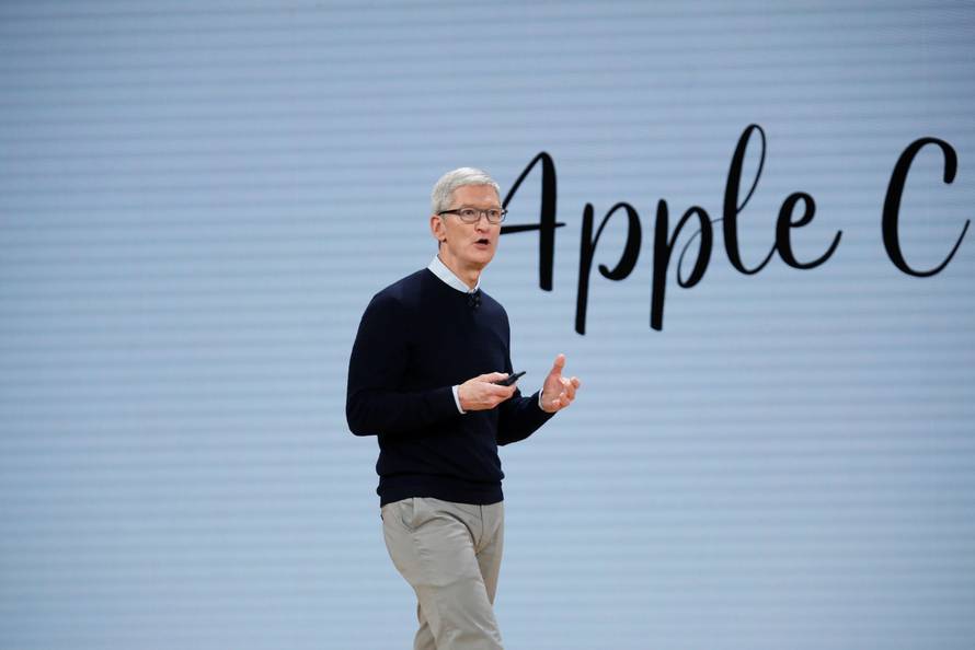 Cook, CEO of Apple Inc., takes part in an educational focused event in Chicago