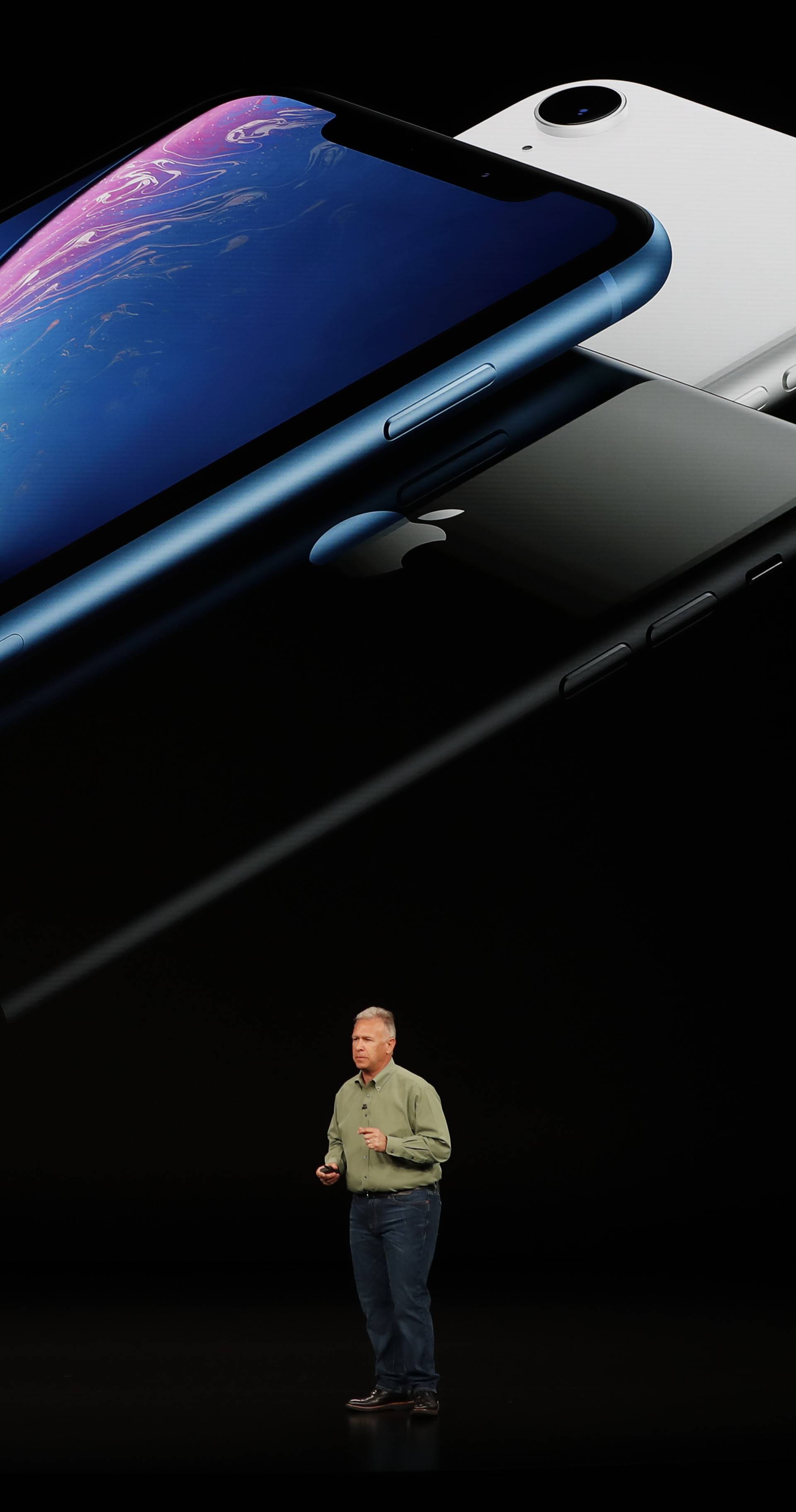 Schiller Senior Vice President, Worldwide Marketing of Apple, speaks about the the new Apple iPhone XR at an Apple Inc product launch in Cupertino