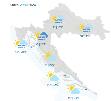 PROGNOZA Pogledajte kakvo će vrijeme biti za produženi vikend