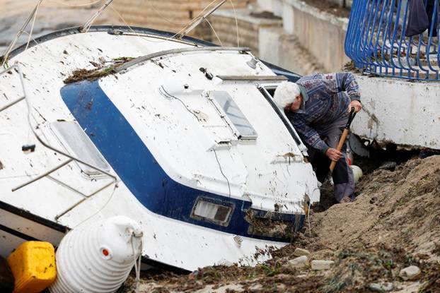 Aftermath of Storm Harry which wreaked havoc across Malta