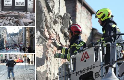 VIDEO Vatrogasci u središtu Zagreba sanirali fasade: 'To je uvod u početak prave obnove'