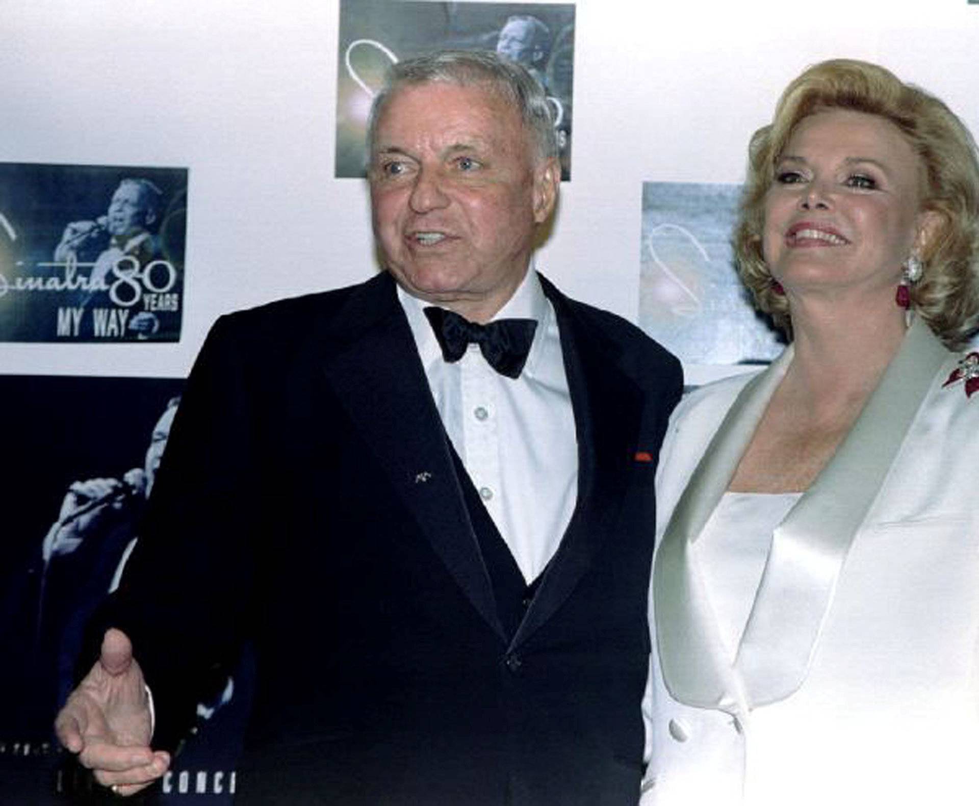 FILE PHOTO - Legendary entertainer Frank Sinatra and his wife Barbara at the Shrine Auditorium in Los Angeles