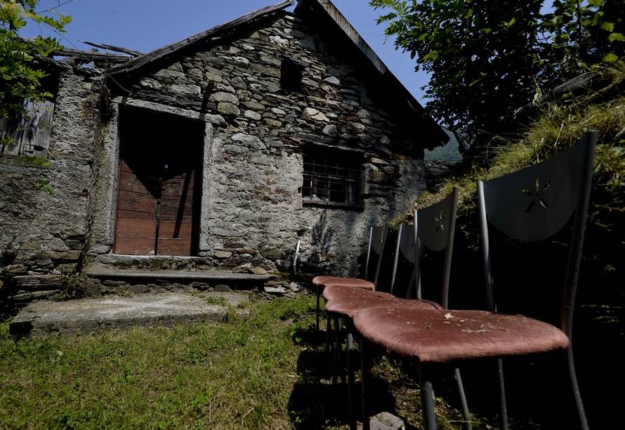 Paolina Grassi, the only inhabitant of the small village of Socraggio in the Cannobina Valley