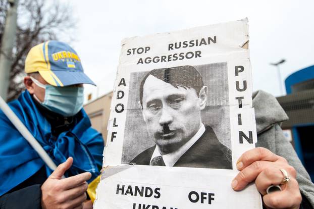 Protesters In Italy Demonstrate Against Russian Invasion Of Ukraine