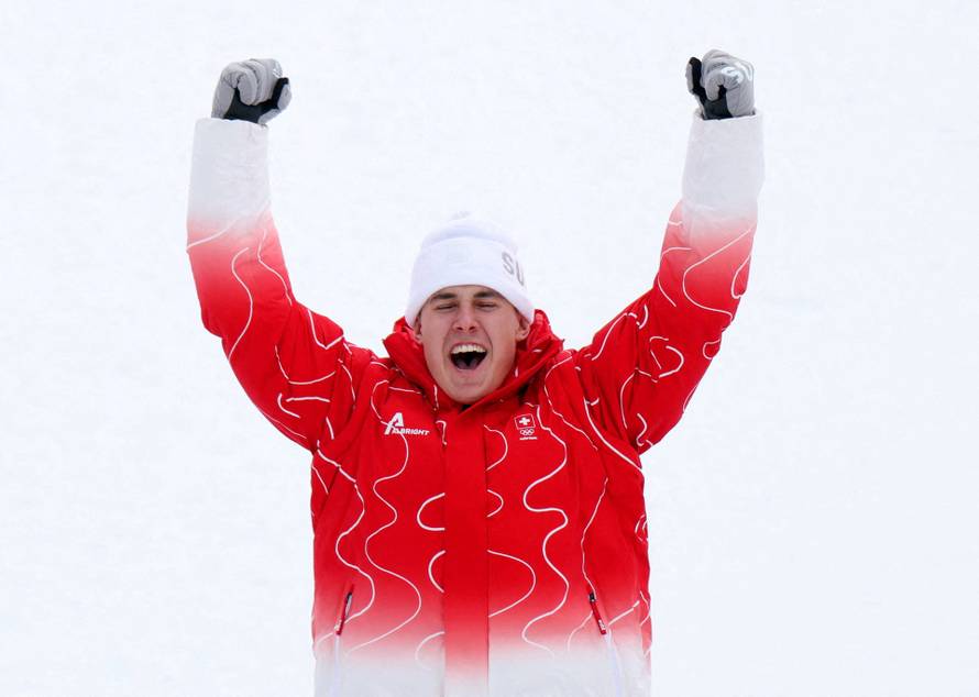 Alpine Skiing - Men's Super-G Victory Ceremony