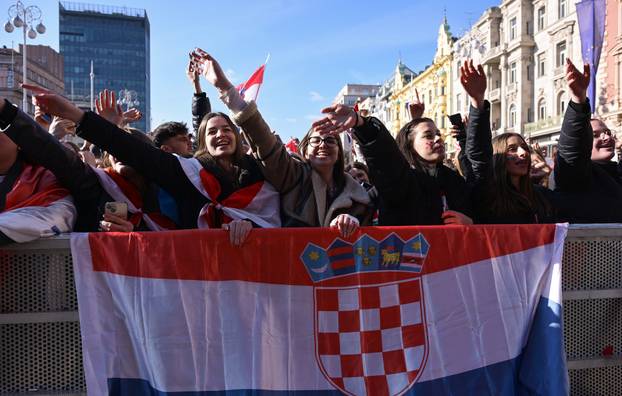 Zagreb: Svečani doček rukometaša nakon osvojenog srebra na Svjetskom prvenstvu