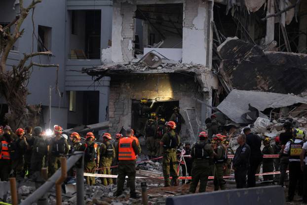 Aftermath of missile attack from Iran on Israel