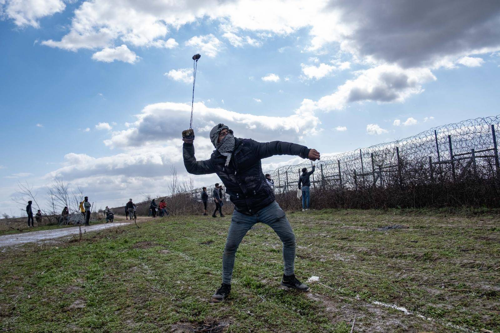 Migrants at the Greek-Turkish border