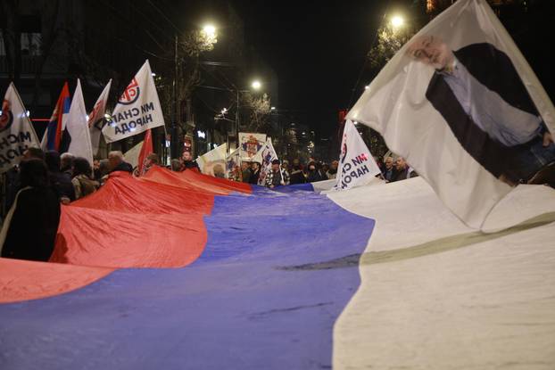 Beograd: Kod Predsedništva Srbije održan je skup "Protiv izdaje i okupacije - Za srpsko Kosovo i Metohiju" 