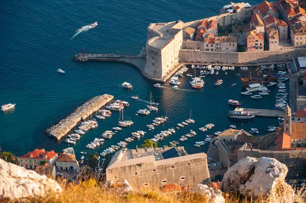 Harbor at Dubrovnik Old City