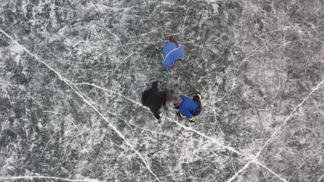 Frozen lakes become ice hockey arenas for Kyrgyz youth