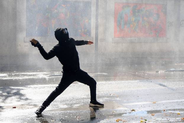 Anti-government protest by students in Tirana