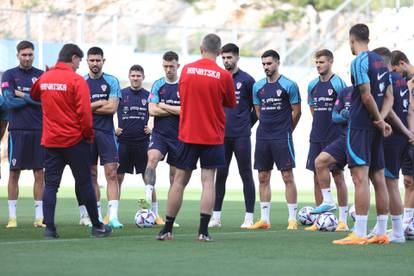 Rijeka: Trening Hrvatske nogometne reprezentacije bez Marka Livaje koji je napustio reprezentaciju